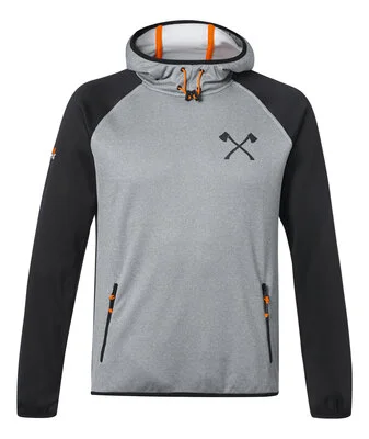 Φούτερ με κουκούλα "athletic" ανθρακί, XL